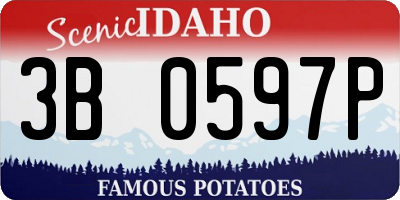 ID license plate 3B0597P