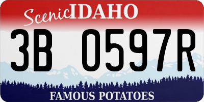 ID license plate 3B0597R