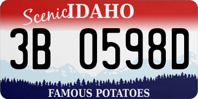 ID license plate 3B0598D