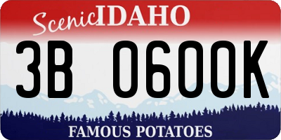 ID license plate 3B0600K