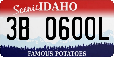 ID license plate 3B0600L