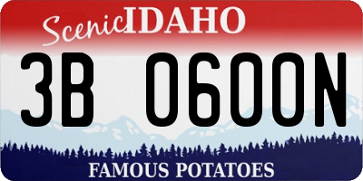 ID license plate 3B0600N