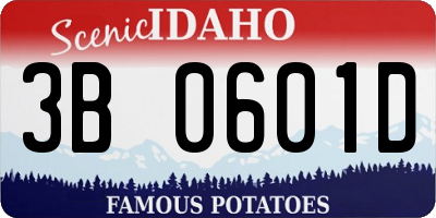 ID license plate 3B0601D
