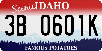 ID license plate 3B0601K