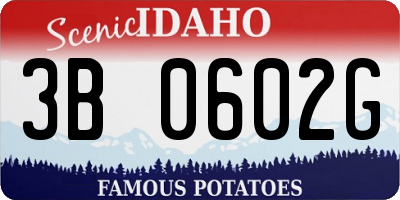 ID license plate 3B0602G