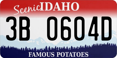 ID license plate 3B0604D