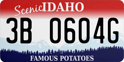 ID license plate 3B0604G