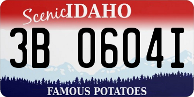 ID license plate 3B0604I