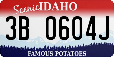 ID license plate 3B0604J