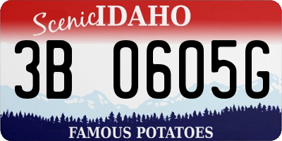 ID license plate 3B0605G