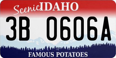 ID license plate 3B0606A