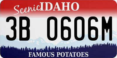 ID license plate 3B0606M