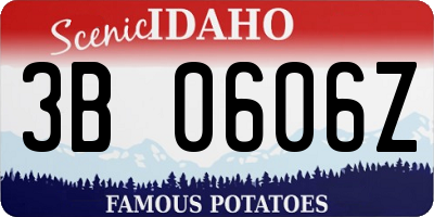 ID license plate 3B0606Z