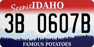 ID license plate 3B0607B