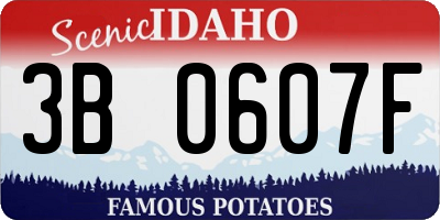 ID license plate 3B0607F