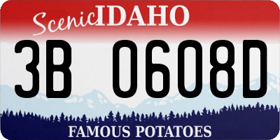 ID license plate 3B0608D