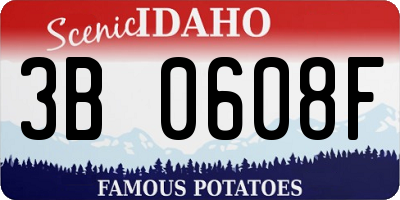 ID license plate 3B0608F