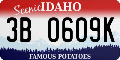 ID license plate 3B0609K