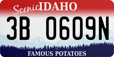 ID license plate 3B0609N