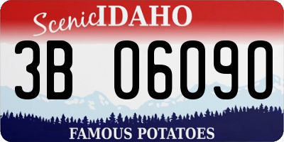 ID license plate 3B0609O