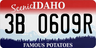 ID license plate 3B0609R