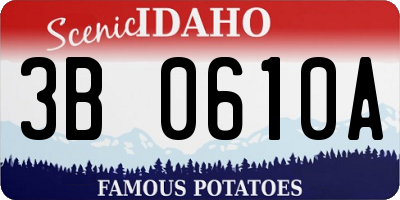ID license plate 3B0610A