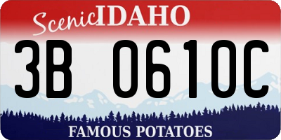 ID license plate 3B0610C