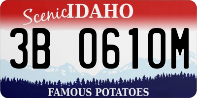 ID license plate 3B0610M