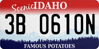ID license plate 3B0610N