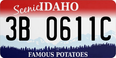 ID license plate 3B0611C