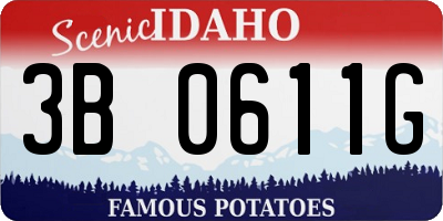 ID license plate 3B0611G