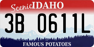 ID license plate 3B0611L