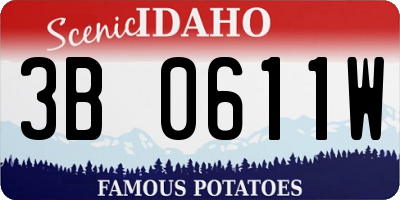 ID license plate 3B0611W