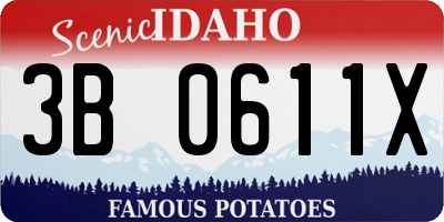 ID license plate 3B0611X