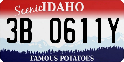 ID license plate 3B0611Y