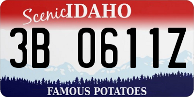 ID license plate 3B0611Z