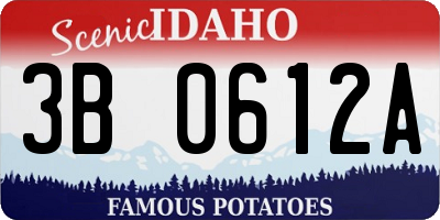 ID license plate 3B0612A