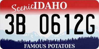 ID license plate 3B0612G