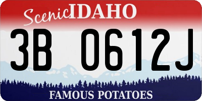 ID license plate 3B0612J