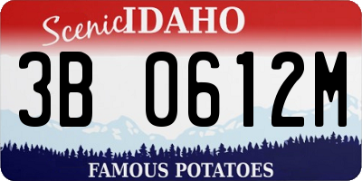 ID license plate 3B0612M