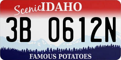 ID license plate 3B0612N