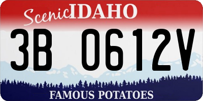 ID license plate 3B0612V