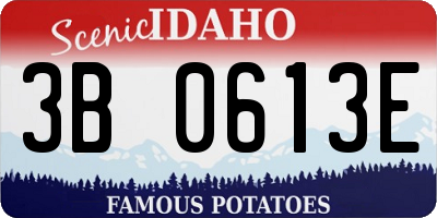 ID license plate 3B0613E