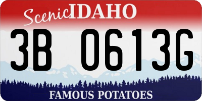 ID license plate 3B0613G