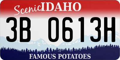 ID license plate 3B0613H