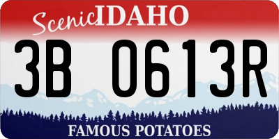 ID license plate 3B0613R