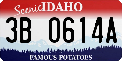 ID license plate 3B0614A