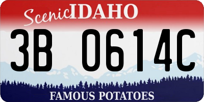 ID license plate 3B0614C