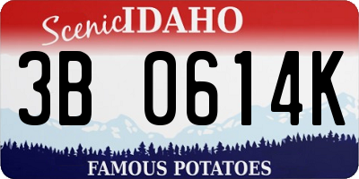 ID license plate 3B0614K