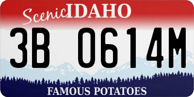 ID license plate 3B0614M
